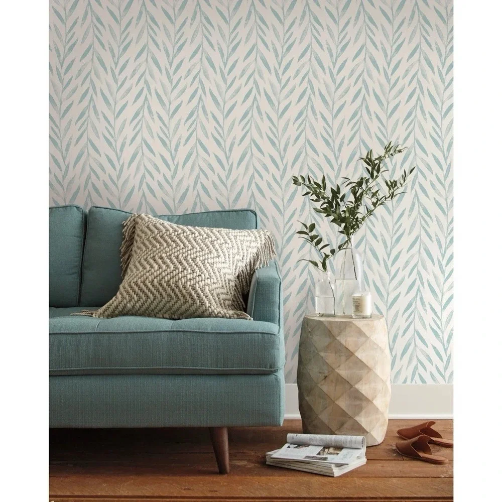 Magnolia Home Joanna Gaines Willow Peel & Stick Wallpaper PSW1019RL Sage Gray